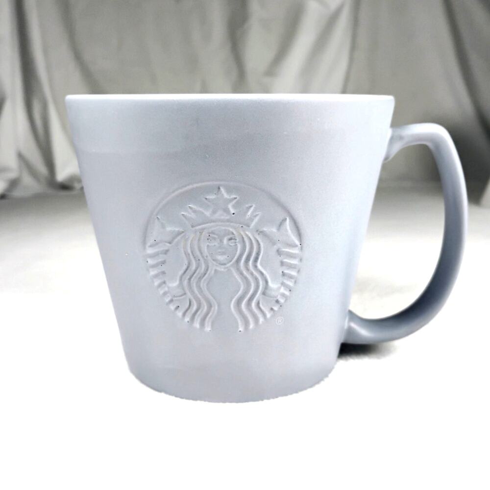 Starbucks 2019 Venti 20 oz Gray Blue Ombre Siren Logo Ceramic Coffee Mug